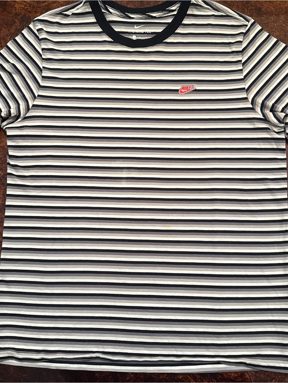 Nike black and white skater tee
